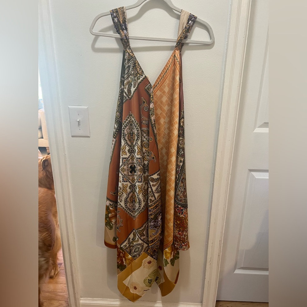 Anthropologie scarf dress size small